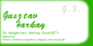 gusztav harkay business card
